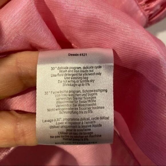 Baum Und Pferdgarten Abernathy Rosebloom Pink Baby Doll Dress sz EU42 US12 Silk - Picture 11 of 15